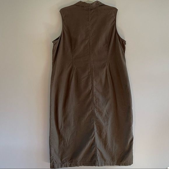 VTG Bill Blass Jeans Woman Sleeveless Linen Blend Long Sheath Dress || SZ 2X - Picture 4 of 10